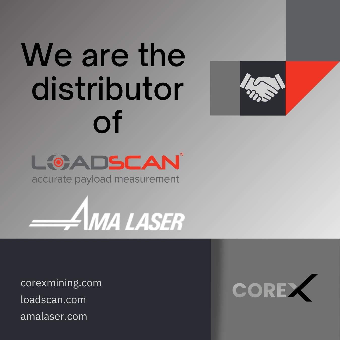 COREX Mining & Consultancy ve AMA LASER SWEDEN LoadScan Ortaklık Kuruyor